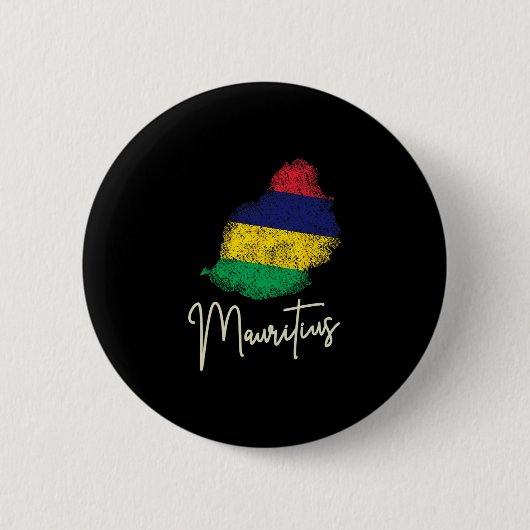 Mauritius Insel Vintage-Flagge Ozean Indischer Url Button (Vorderseite)