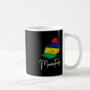 Mauritius Insel Vintage-Flagge Ozean Indischer Url Kaffeetasse
