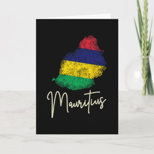 Mauritius Insel Vintage-Flagge Ozean Indischer Url Karte