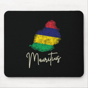 Mauritius Insel Vintage-Flagge Ozean Indischer Url Mousepad