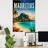 🌴 Mauritius Inselparadies Küste 🌊 Poster (Heimbüro)
