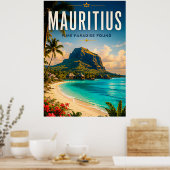 🌴 Mauritius Inselparadies Küste 🌊 Poster (Küche)