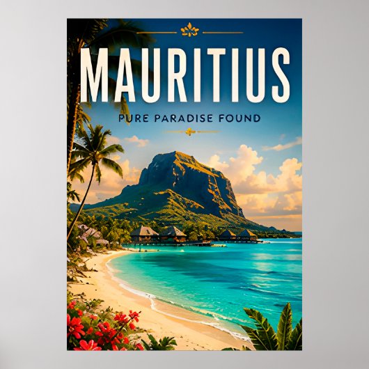 🌴 Mauritius Inselparadies Küste 🌊 Poster (Vorne)