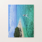 Mauritius Island Beach Indischer Ozean Boat Türkis Puzzle (Vertikal)