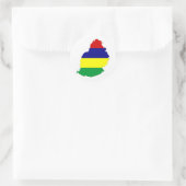 Mauritius-Landesflaggekarten-Formsymbol Runder Aufkleber (Tasche)
