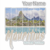 Mauritius Le Morne Brabant Mountain Souvenir Aufkleber (Vorderseite)