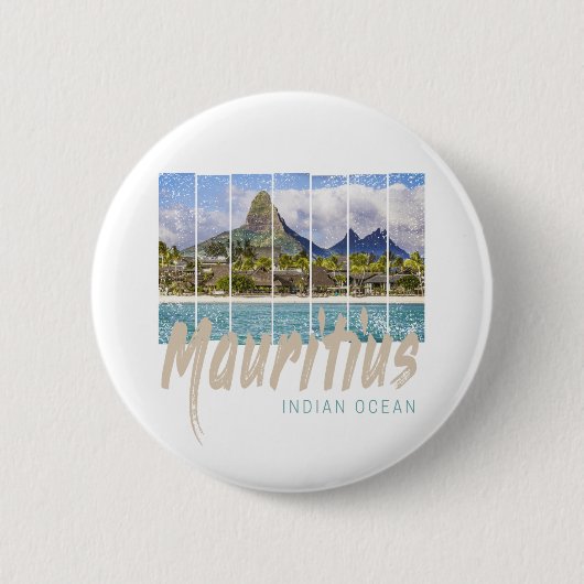 Mauritius Le Morne Brabant Mountain Souvenir Button (Vorderseite)