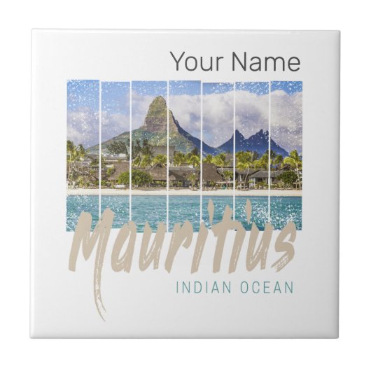 Mauritius Le Morne Brabant Mountain Souvenir Fliese (Vorderseite)