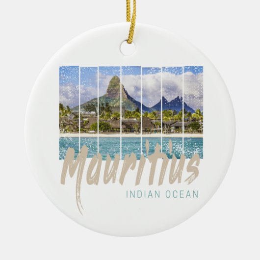 Mauritius Le Morne Brabant Mountain Souvenir Keramik Ornament (Vorne)