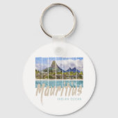 Mauritius Le Morne Brabant Mountain Souvenir Schlüsselanhänger (Vorderseite)