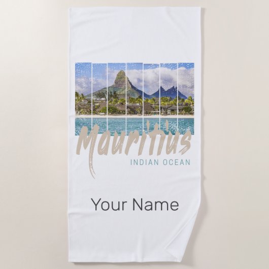 Mauritius Le Morne Brabant Mountain Souvenir Strandtuch (Vorderseite)