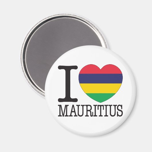 Mauritius Liebe v2 Magnet (Vorderseite/Rückseite)
