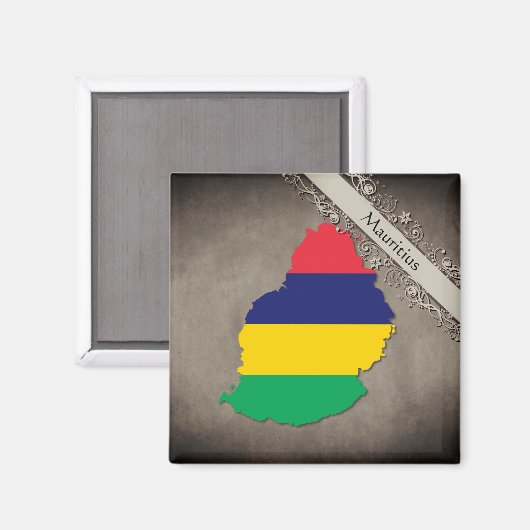 Mauritius Magnet (Vorderseite/Rückseite)