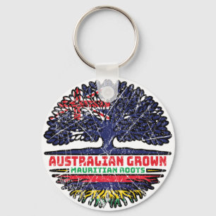 Mauritius Mauritian Australian Australia Tree Flag Schlüsselanhänger