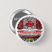 Mauritius Mauritian Canadian Canada Tree Roots Button (Vorne & Hinten)