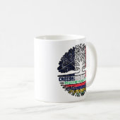 Mauritius Mauritian Französisch-Tree-Roots-Flagge Kaffeetasse (VorderseiteRechts)