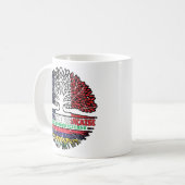 Mauritius Mauritian Französisch-Tree-Roots-Flagge Kaffeetasse (Vorderseite Links)