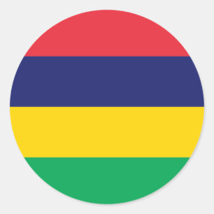 Mauritius/mauritische Flagge Runder Aufkleber