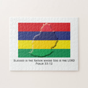 MAURITIUS Meured Nation MAURITIAN FLAG Puzzle