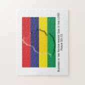 MAURITIUS Meured Nation MAURITIAN FLAG Puzzle (Vertikal)