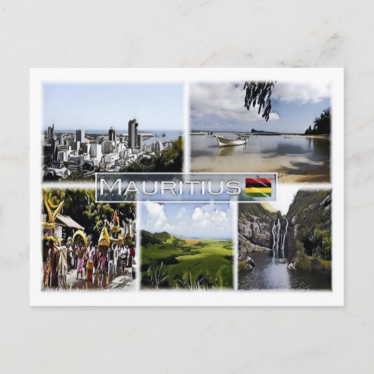 Mauritius - Mosaik - Postkarte (Vorderseite)