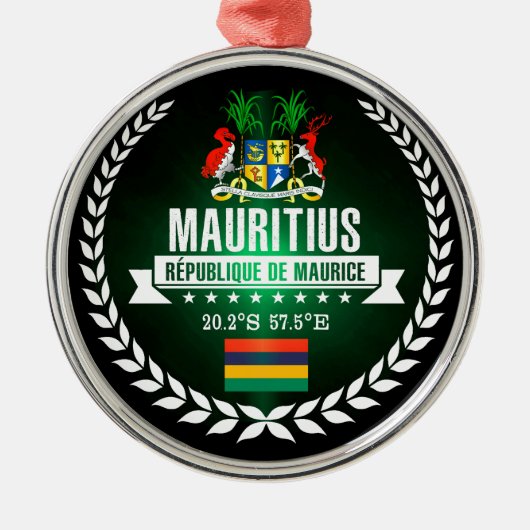 Mauritius Ornament Aus Metall (Vorne)
