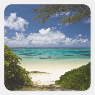 Mauritius, Ostmauritius, Belle Mare, Ost Quadratischer Aufkleber