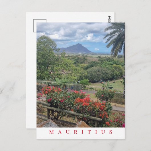 Mauritius Panoramablick Postkarte (Vorne/Hinten)