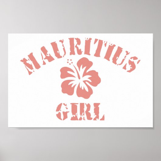 Mauritius Pink Girl Poster (Vorne)