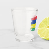 Mauritius-Pinselstrich, nationale Flagge Schnapsglas (Links)