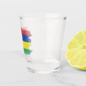 Mauritius-Pinselstrich, nationale Flagge Schnapsglas (Rechts)