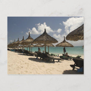 Mauritius, Poste de Flacq. Strandszene bei Postkarte