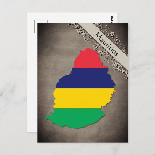 Mauritius Postkarte (Vorne/Hinten)