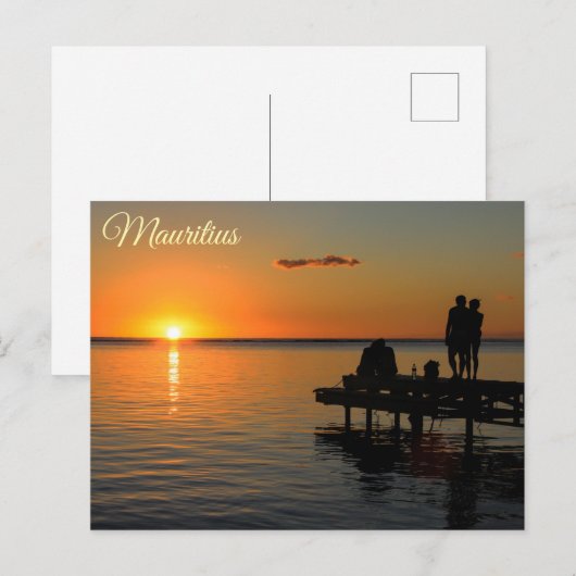 Mauritius Postkarte (Vorne/Hinten)