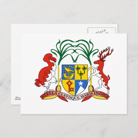 Mauritius Postkarte (Vorne/Hinten)