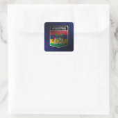 Mauritius Quadratischer Aufkleber (Tasche)