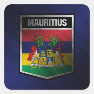 Mauritius Quadratischer Aufkleber