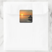 Mauritius Quadratischer Aufkleber (Tasche)