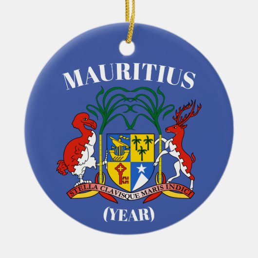 Mauritius Reise Weihnachtsschmuck (Vorne)