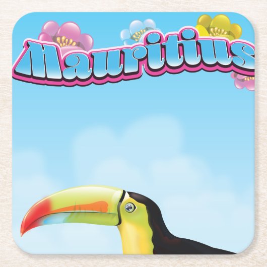 Mauritius Reiseplakat Rechteckiger Pappuntersetzer (Vorderseite)