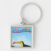 Mauritius Reiseplakat Schlüsselanhänger (Vorne)