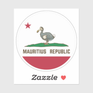 Mauritius Republik Kalifornien Flaggendodo Aufkleber