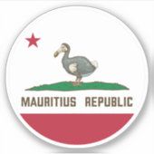 Mauritius Republik Kalifornien Flaggendodo Aufkleber (Vorderseite)