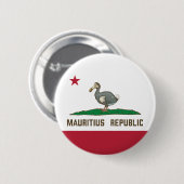 Mauritius Republik Kalifornien Flaggendodo Button (Vorne & Hinten)
