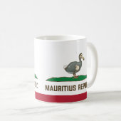 Mauritius Republik Kalifornien Flaggendodo Kaffeetasse (VorderseiteRechts)