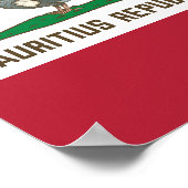 Mauritius Republik Kalifornien Flaggendodo Poster (Ecke)