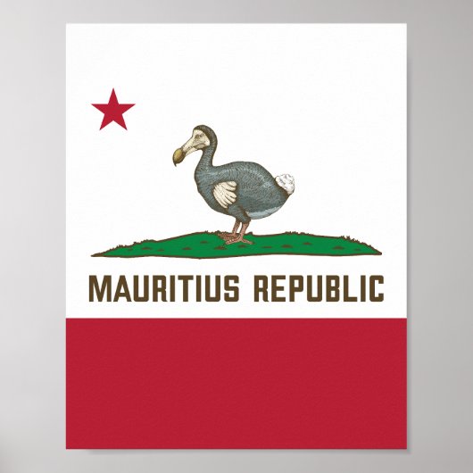 Mauritius Republik Kalifornien Flaggendodo Poster (Vorne)