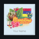 Mauritius Retro Indischer Ozean Dodo und Flag Vint Magnet<br><div class="desc">Mauritius Beach Design mit Fahne für Urlaub. Mauritius Retro Insel Indischer Ozean mit Dodo und Kokospalmen Vintage Souvenirs für Reisen zur Insel. Mauritius Strandkunst für Urlauber von Port Louis und Curepipe und für Backpacker von Flic en Flac. Mauritius im Indischen Ozean Retro Souvenir Dodo und Coconut. Mauritius Design mit Fahne...</div>