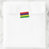 mauritius runder aufkleber (Tasche)