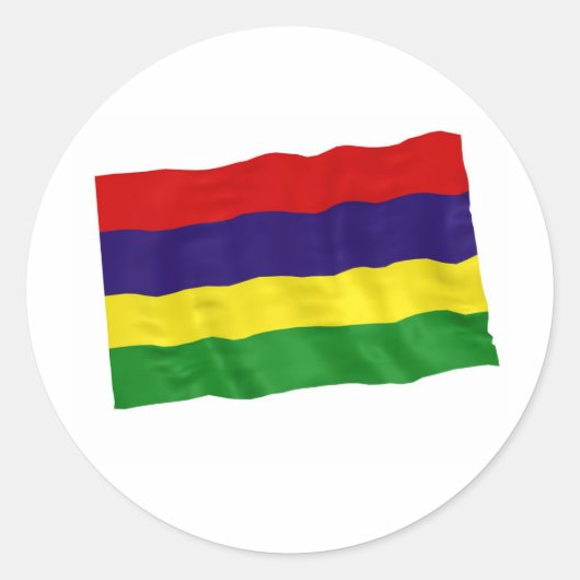 mauritius runder aufkleber (Vorderseite)